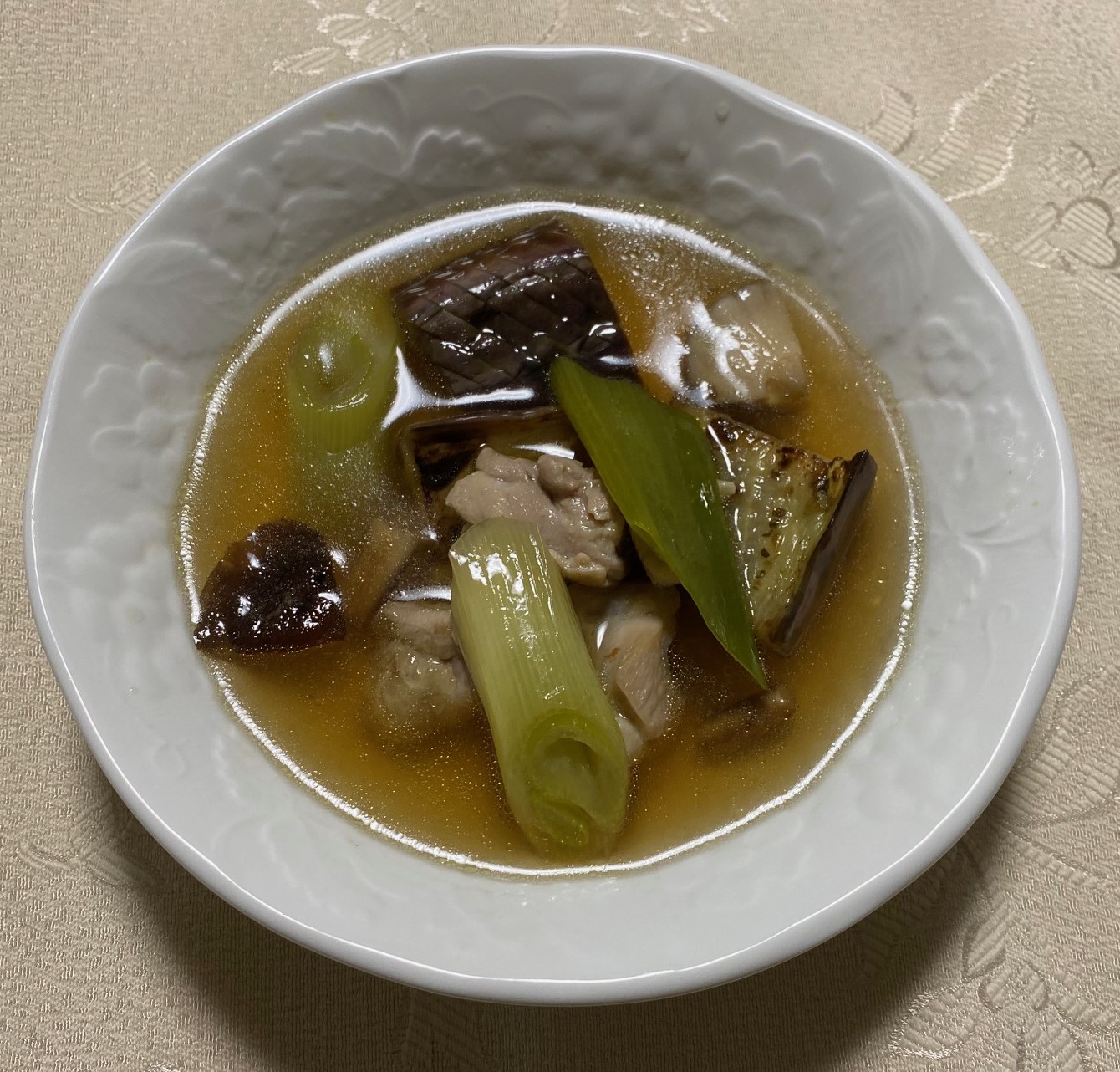 なすと鶏肉の焼きびたし