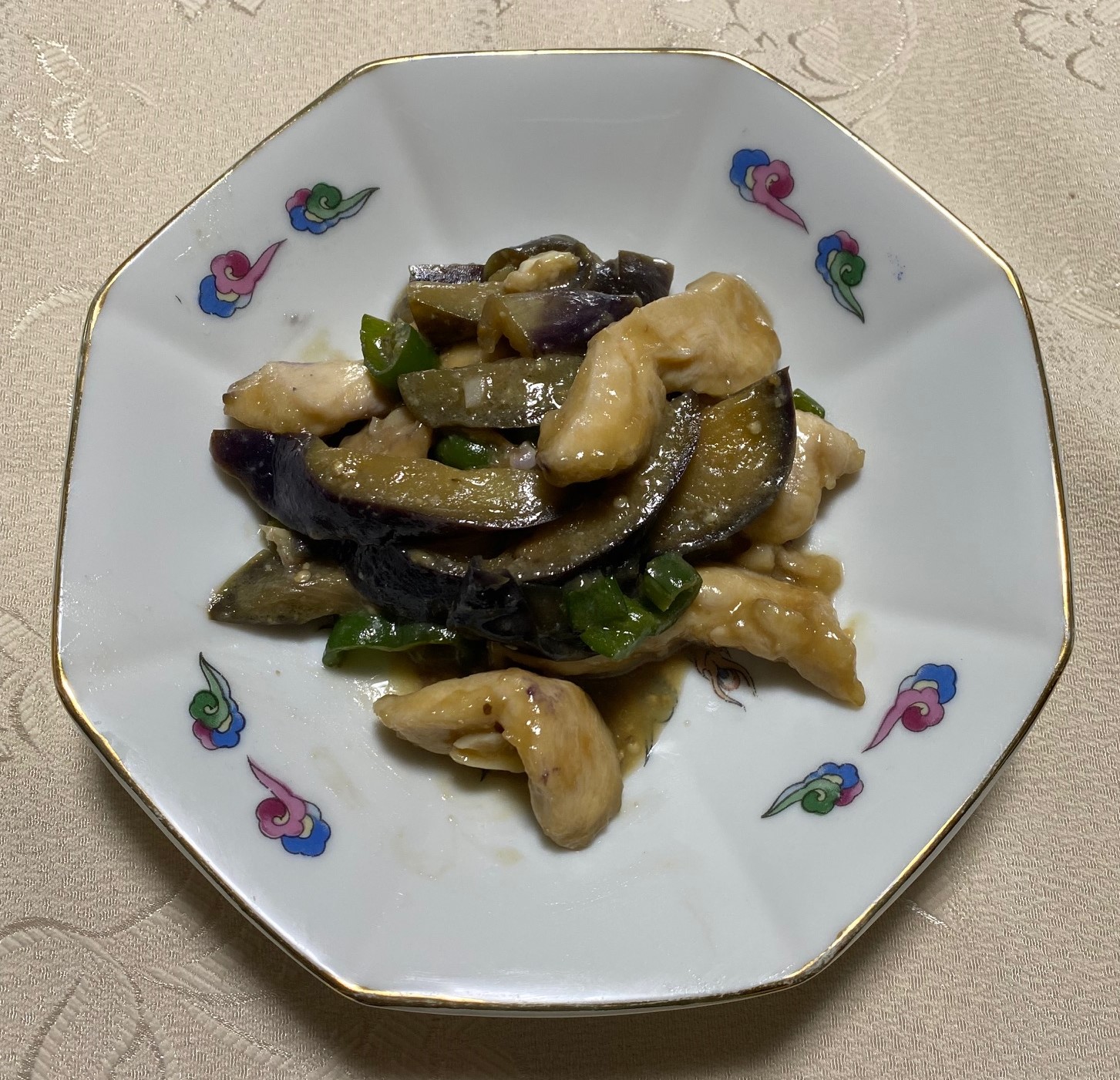 鶏肉となすのスタミナ炒め